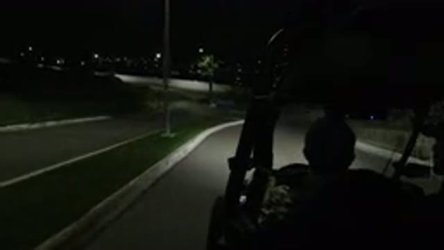 LOS CABOS MEXICO-2019: A Person Is Driving A Vehicle On The Road At Night