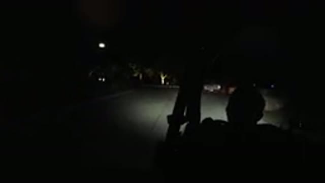 LOS CABOS MEXICO-2019: Grim Highway Dimly Lighted By Street Lamps