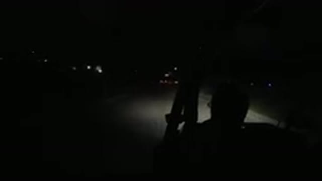 LOS CABOS MEXICO-2019: A Person Driving A Golf Cart In The Dark Low Visibility