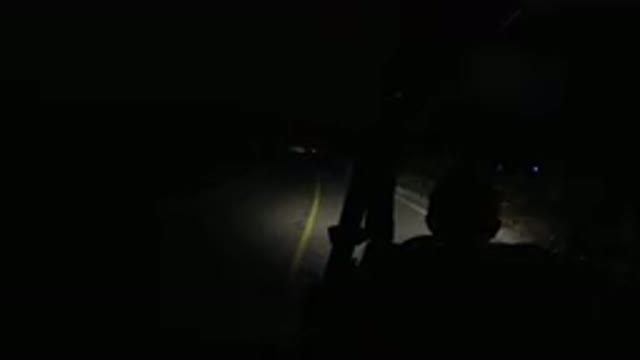 LOS CABOS MEXICO-2019: Drone Video Of A Grim Highway Lighted By Street Lamps