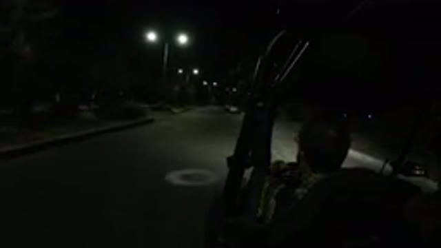 LOS CABOS MEXICO-2019: View From A Vehicle Traveling Along A Paved Road At Night