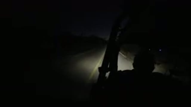 LOS CABOS MEXICO-2019: Driving In Complete Darkness At Nighttime Headlights