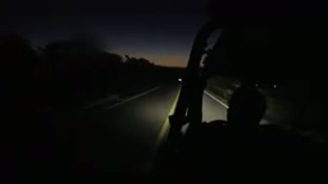 LOS CABOS MEXICO-2019: Adventurous Person Drives A Vehicle On The Road In The Night