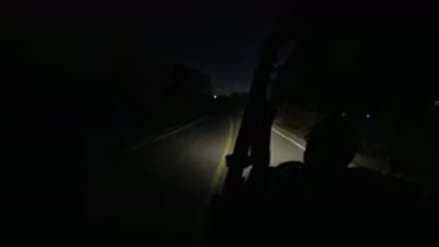 LOS CABOS MEXICO-2019: Night Journey One Man Going to Jeep Traveling on the Road