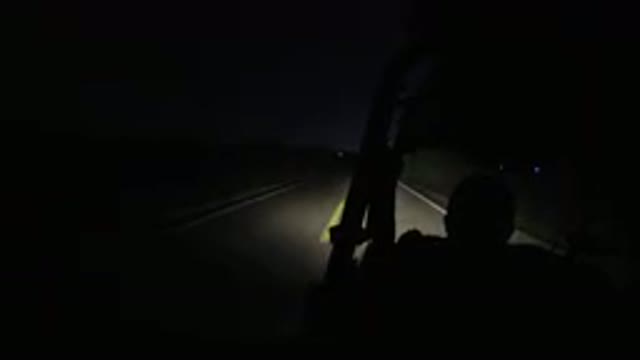 LOS CABOS MEXICO-2019: Man Driving Through The Highway On His Golf Wrangler At Night