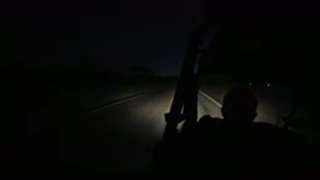 LOS CABOS MEXICO-2019: A Dark and Grim Highway Dimly Lighted by Street Lamps