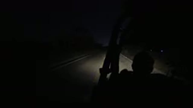 LOS CABOS MEXICO-2019: Person Driving At Night With Headlights Turned