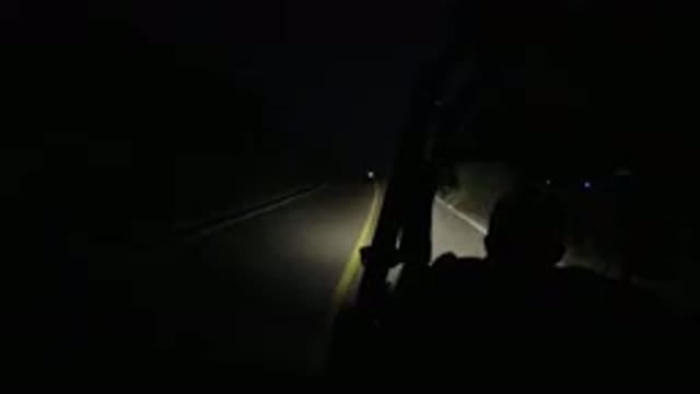 LOS CABOS MEXICO-2019: A Man Driving His Wrangler Making A Recording In The Dark
