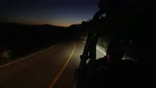 LOS CABOS MEXICO-2019: A Man Driving A Wrangler At Night