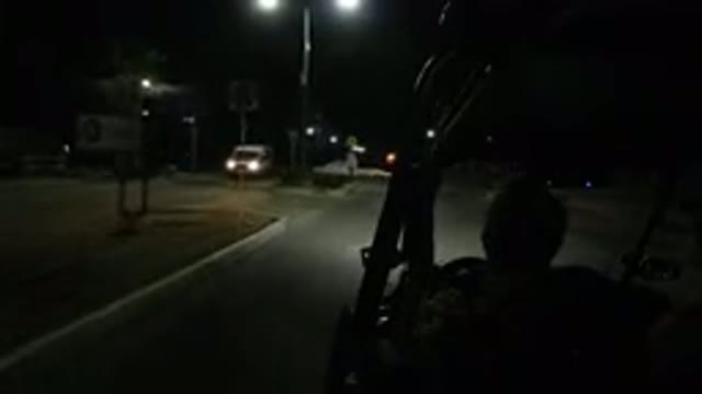 LOS CABOS MEXICO-2019: A Man Driving His Wrangler In The City During The Night