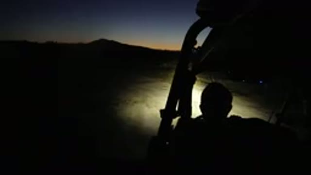 LOS CABOS MEXICO-2019: Night Time Desert View From Mounted Camera
