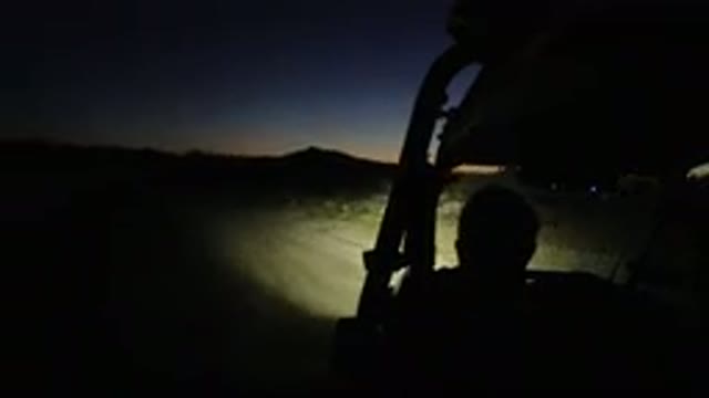 LOS CABOS MEXICO-2019: Night Journey Turn the Jeep Dark Mode On Front Light On