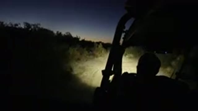 LOS CABOS MEXICO-2019: Man Driving Golf Kart Along A Gravel Or Dirt Road At Dusk