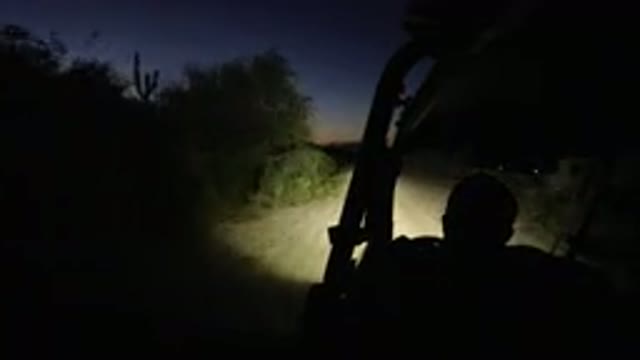 LOS CABOS MEXICO-2019: Man Drives A Wrangler At Night Without Feeling Any Stress