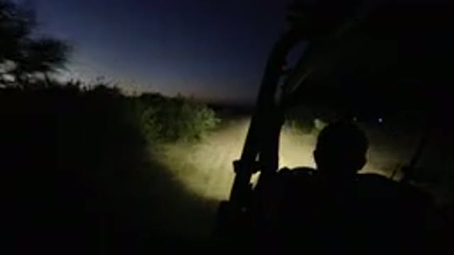 LOS CABOS MEXICO-2019: People In A Wrangler Driving At Night On A Desert Road