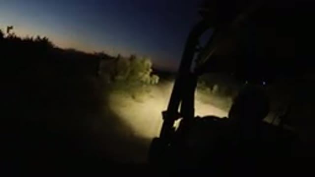 LOS CABOS MEXICO-2019: Man Wrangler Fully Going Through The Desert At Night With