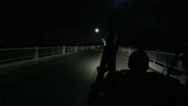 LOS CABOS MEXICO-2019: Jeep Travel On The Road In Night Time With Front Light On