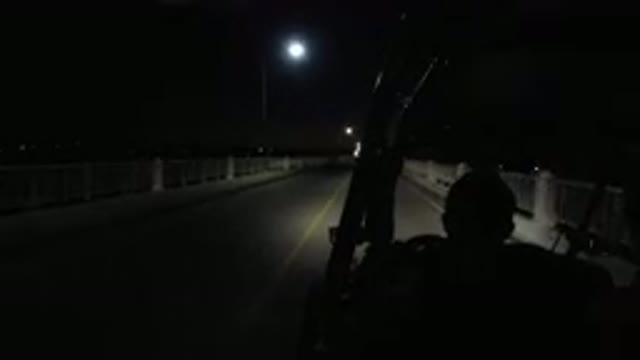 LOS CABOS MEXICO-2019: Person Driving Jeep At Night Along Highway On Bridge