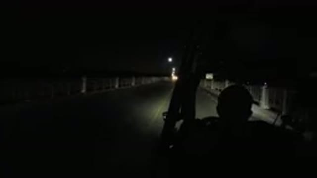 LOS CABOS MEXICO-2019: Joyride on a Dark Highway Lighted by Street Lamps