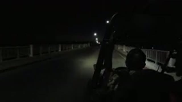 LOS CABOS MEXICO-2019: Night Journey The Jeep Dark Mode On The Road Frost Light