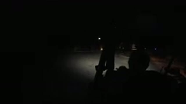 LOS CABOS MEXICO-2019: Man Drives At Night On Dark Street And Sees Something On Side
