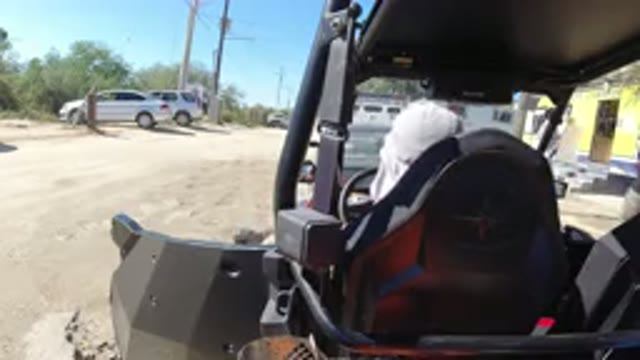 LOS CABOS MEXICO-2019: A Man Parks a Wrangler and Walks Away