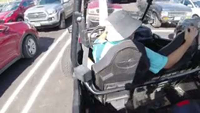 LOS CABOS MEXICO-2019: Man On Safari Automotive Skillfully Exiting A Very