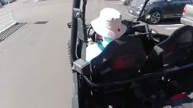 LOS CABOS MEXICO-2019: Man Traveling in Jeep to Parking Area