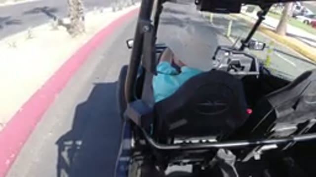 LOS CABOS MEXICO-2019: Someone Is Driving A Vehicle On A Narrow Road While