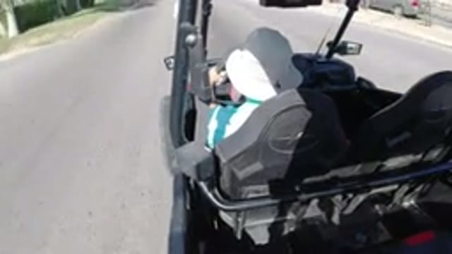 LOS CABOS MEXICO-2019: Vehicle Moves Down City Street Wrangler Passes Vehicle