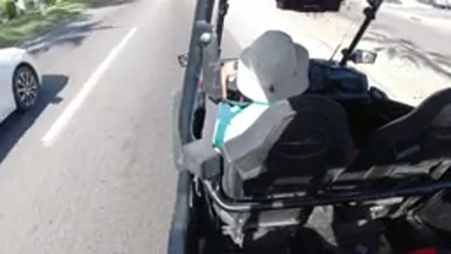 LOS CABOS MEXICO-2019: A Man Driving A Wrangler On A Sun-Drenched Road