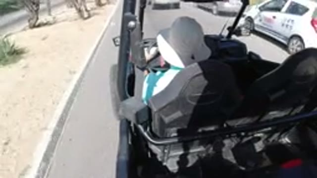 LOS CABOS MEXICO-2019: A Man Driving a Wrangler Multi-Track Vehicle
