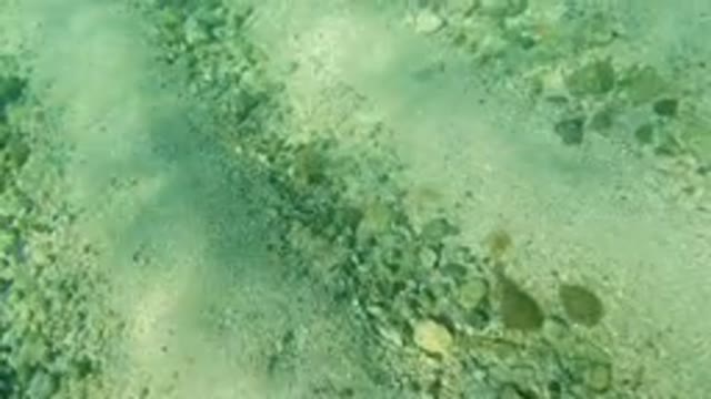 LOS CABOS MEXICO-2019: Ocean Floor With Rocks And Indention In The Sand