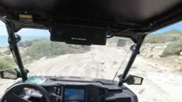 LOS CABOS MEXICO-2019: Off-Road Vehicle Speeding Across Deserted Land