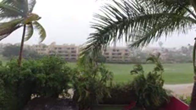 LOS CABOS MEXICO-2019: Video Of A Large Estate Building In A Tropical Storm And