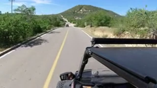 LOS CABOS MEXICO-2019: Wrangler Moving On Single Track Road In Natural Area