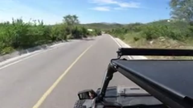 LOS CABOS MEXICO-2019: Roof Rack Light Bar Truck Riding Scenic View GoPro