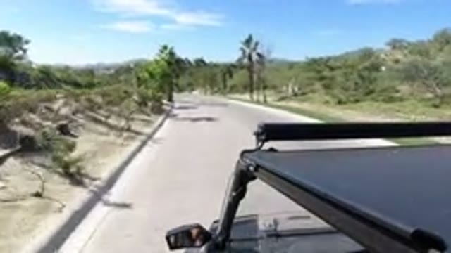 LOS CABOS MEXICO-2019: Camera Mounted On Top Of A Jeep As The Wrangler Is Moving