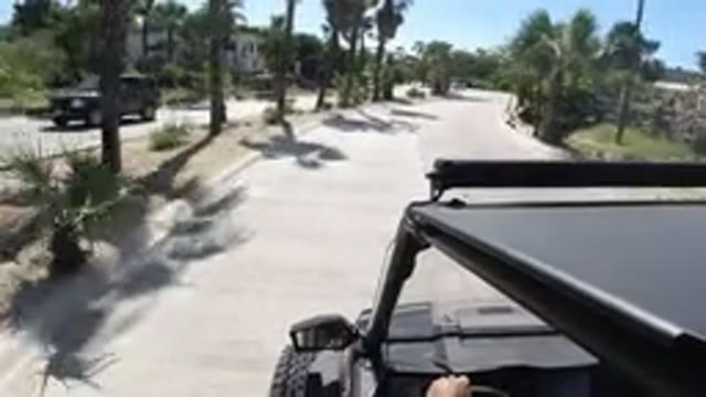 LOS CABOS MEXICO-2019: Footage From The Top Of A Black Wrangler Driving Through
