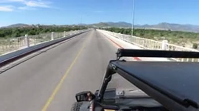 LOS CABOS MEXICO-2019: Someone Is Driving A Vehicle On The Road In A Nice Sunny