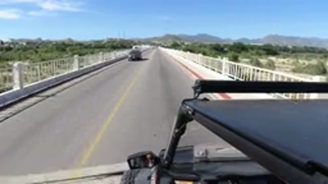 LOS CABOS MEXICO-2019: Crossing Country Terrain On Road Trip View From