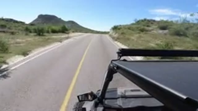 LOS CABOS MEXICO-2019: Footage From The Top Of A Black Wrangler Driving Through