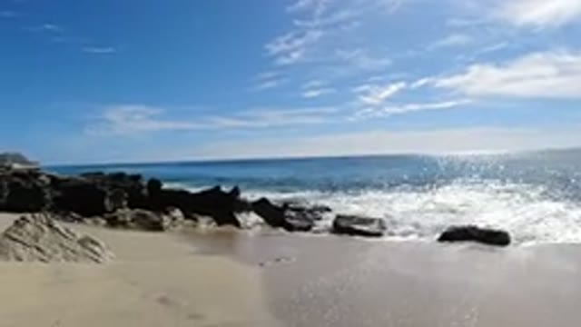 LOS CABOS MEXICO-2019: Beautiful Calming Beach With Big Rocks