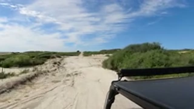LOS CABOS MEXICO-2019: A Wrangler Is Moving On Single Track Way Road In The