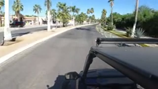 LOS CABOS MEXICO-2019: Jeep Travel Near The Beach On The Nice Road Water House