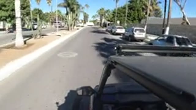 LOS CABOS MEXICO-2019: Wrangler Crossing The Streets Of The City