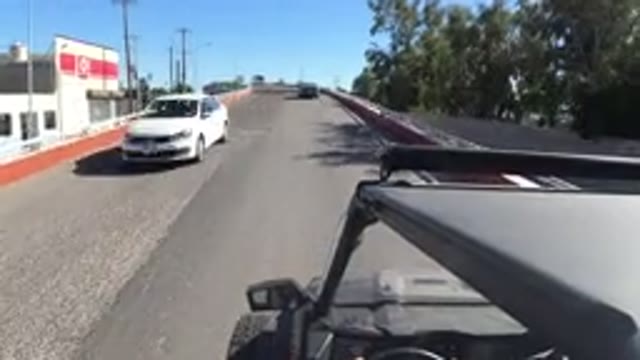 LOS CABOS MEXICO-2019: Driving Down A Narrow Road In A Tropical Countryside