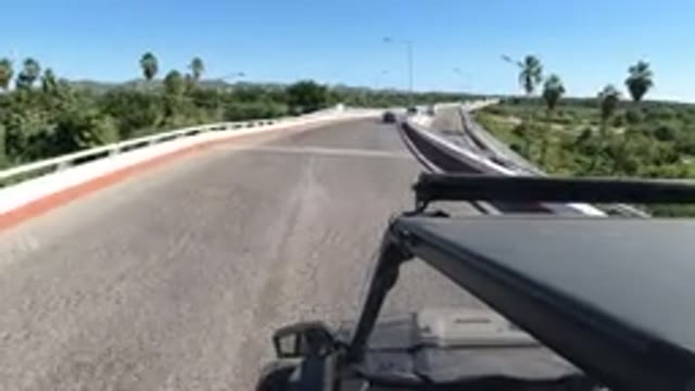 LOS CABOS MEXICO-2019: Wrangler Driving On A Wide Highway On A Sunny Day