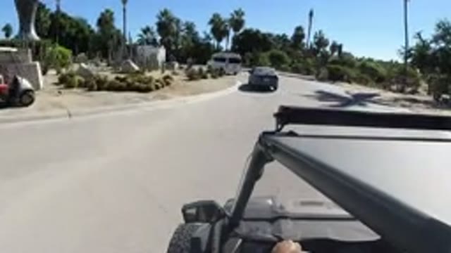 LOS CABOS MEXICO-2019: Black Vehicle Driving Behind Other Wranglers