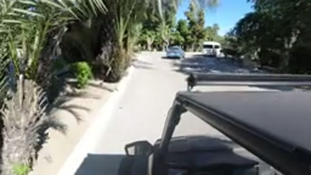 LOS CABOS MEXICO-2019: Camera Mounted On Top Of A Jeep As The Wrangler Is Driving